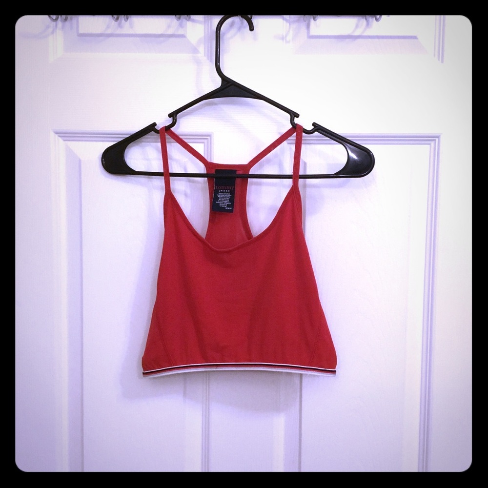 🇺🇸 90s Tommy Jeans Red Sports Bra Crop Top